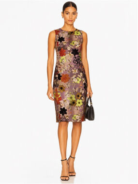 Luisa Cerano Floral Sheath Dress | Size US 6 (EU 36)